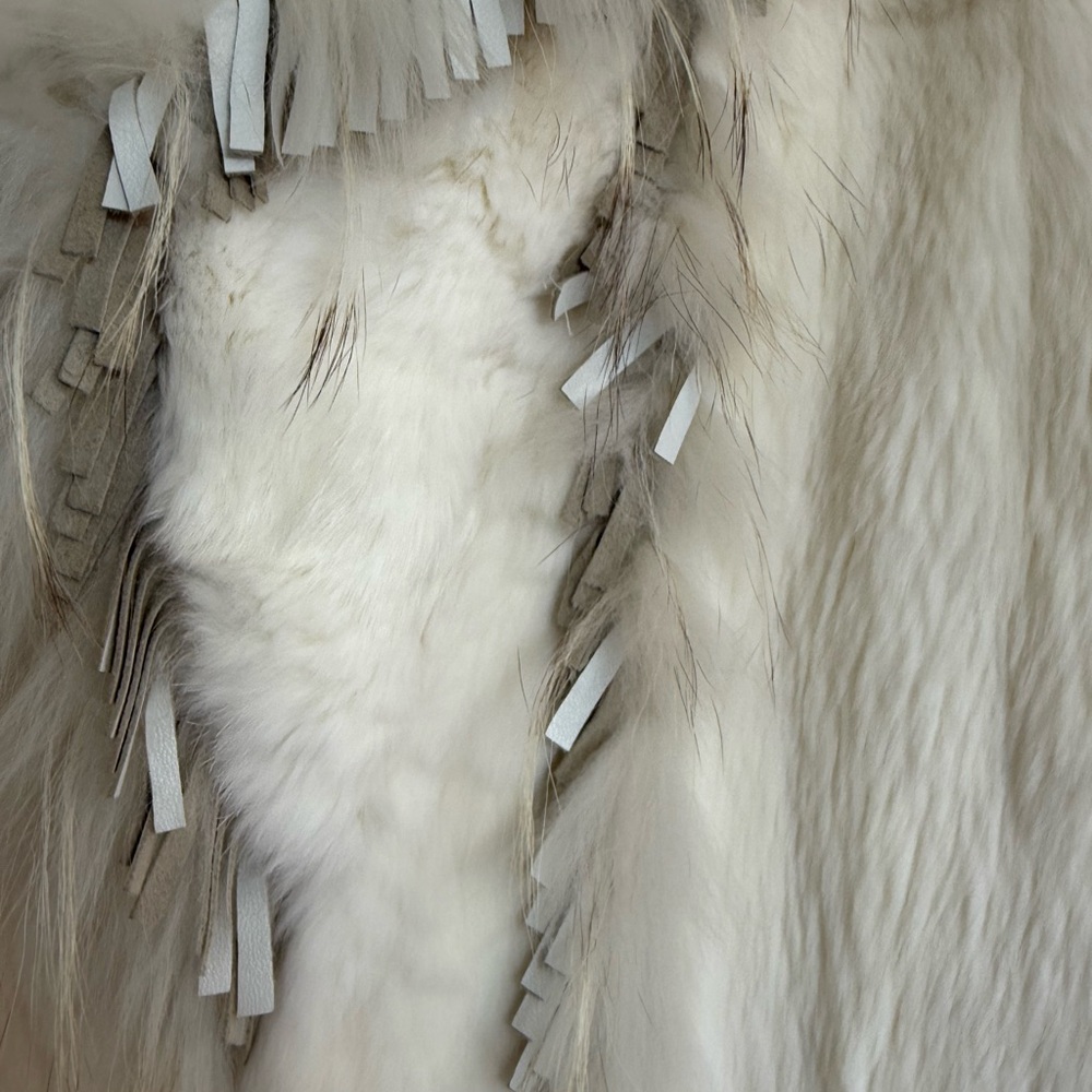 Cache Cream Rabbit and Raccoon Fur Teddy Jacket - Picture 3 of 8